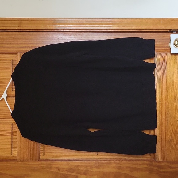 Chaps Black 100% Cotton Crewneck Sweater NWT - Picture 3 of 4